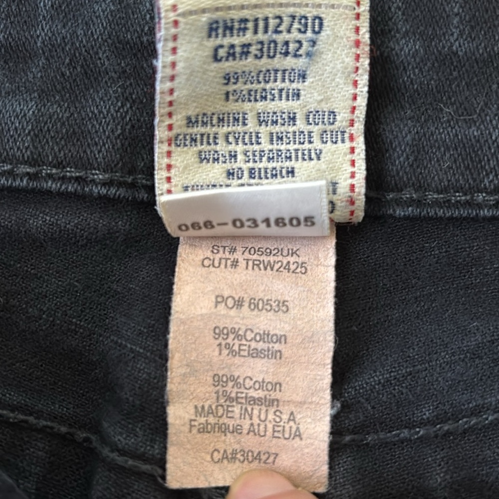 True Religion Women's Skinny Jeans - Black (Size 25) - Picture 8 of 8